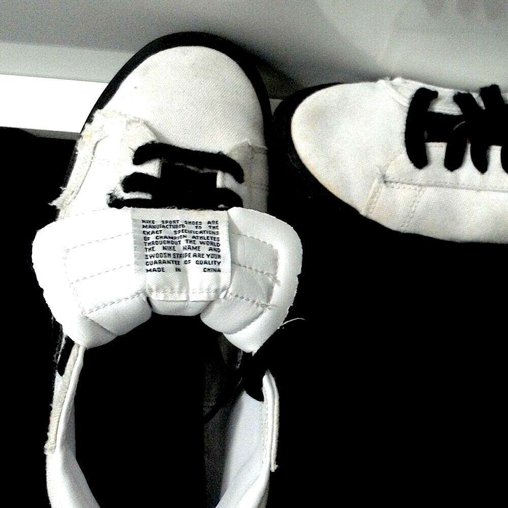 NIKE Blazer blk & wht raw canvas hi tops Mens 7 Narrow or Womens 8.5 - Picture 10 of 14
